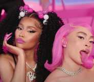 Nicki Minaj and Ice Spice in the Barbie World music video