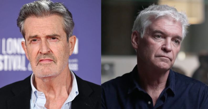 side by side images of British actor Rupert Everett and former ITV's This Morning host Phillip Schofield