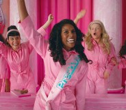 A still from the Barbie movie.