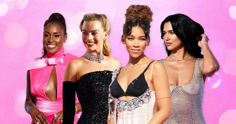 Issa Rae, Margot Robbie, Alexandra Shipp and Dua Lipa at the Barbie premiere.