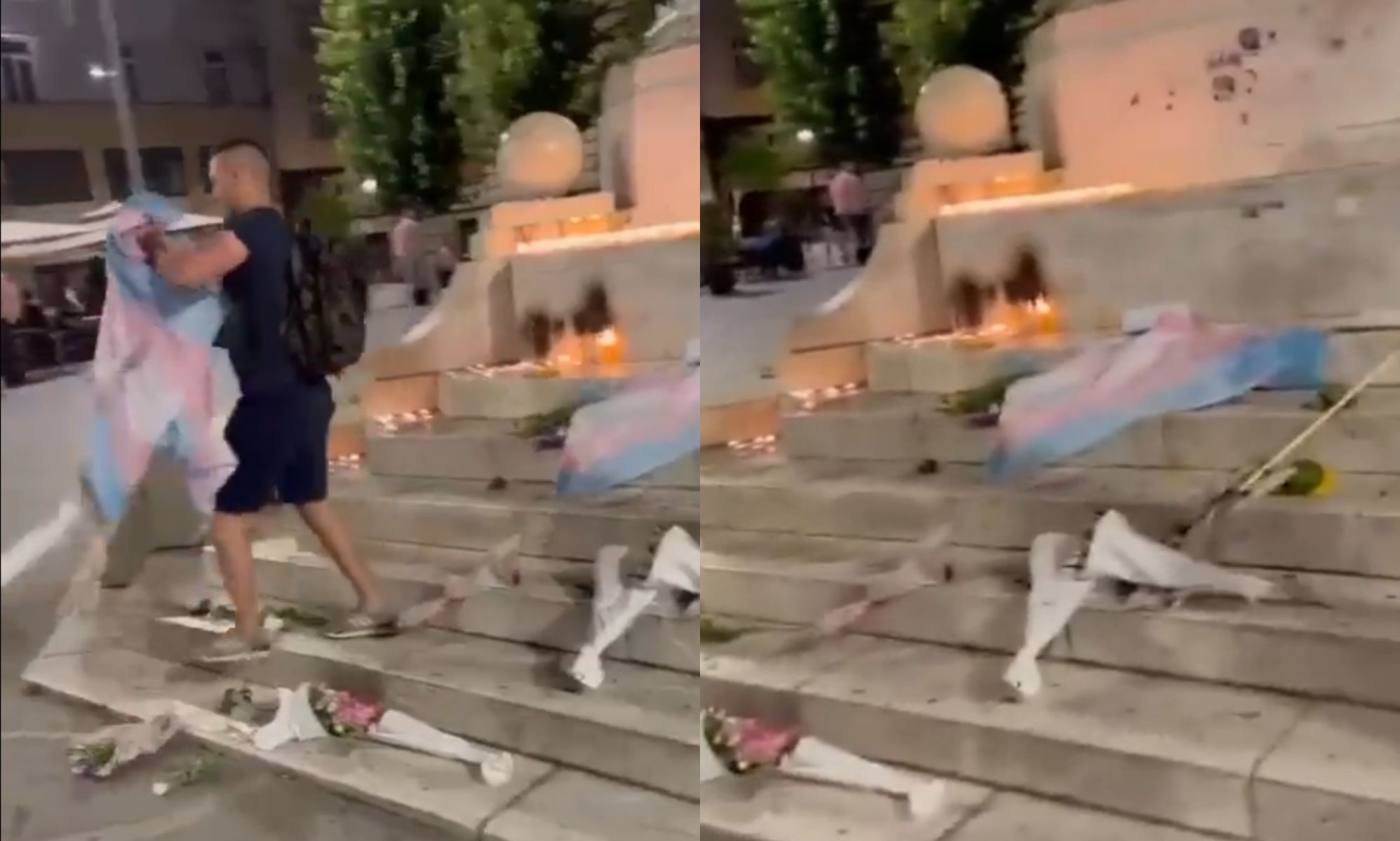 Man filmed destroying memorial to 18-year-old trans teen