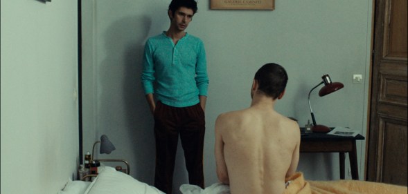 Ben Whishaw as Martin (L) and Franz Rogowski as Tomas (R) in Passages.