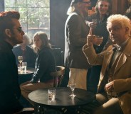 David Tennant as Crowley (L) and Michael Sheen as Aziraphale (R) in Good Omens season two
