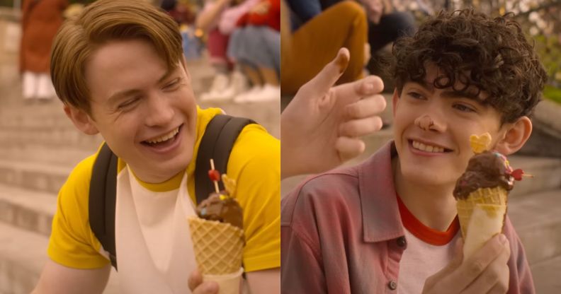 stills from Netflix's Heartstopper season two trailer.
