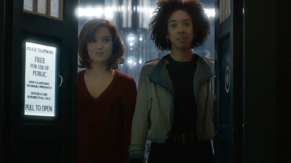 Heather (L) and Bill Potts (R) in Doctor Who
