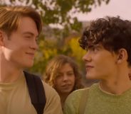 Kit Connor as Nick Nelson and Joe Locke as Charlie Spring in a still from the Heartstopper two trailer.