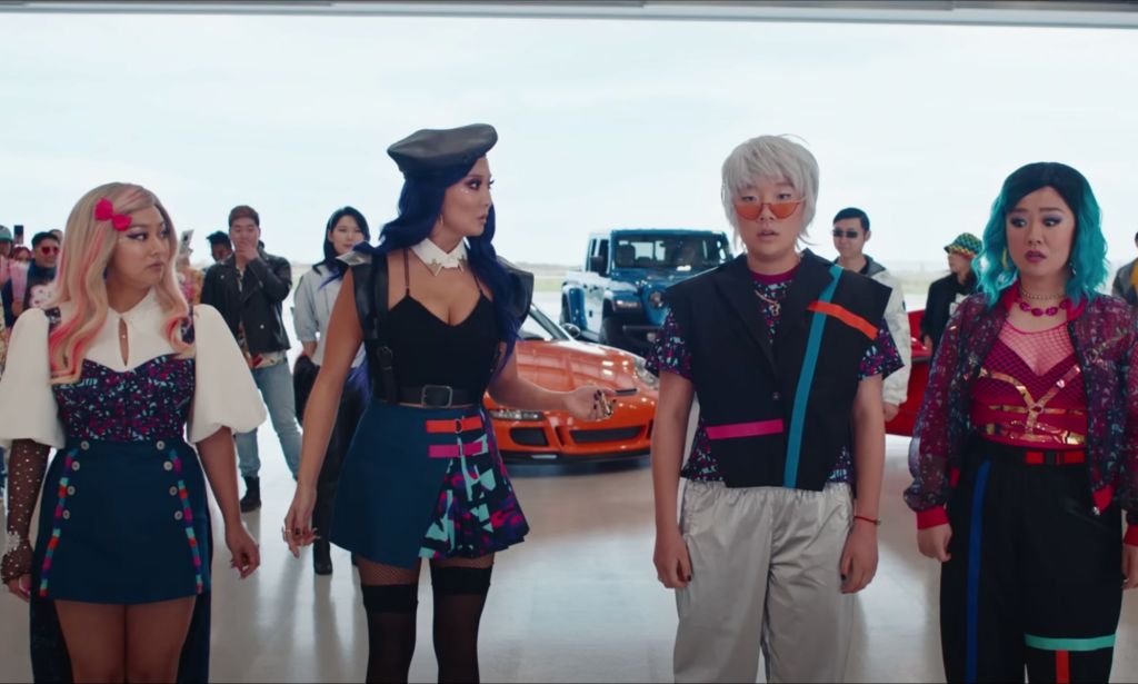 Stephanie Hsu, Ashley Park, Sabrina Wu and Sherry Cola in Joy Ride.