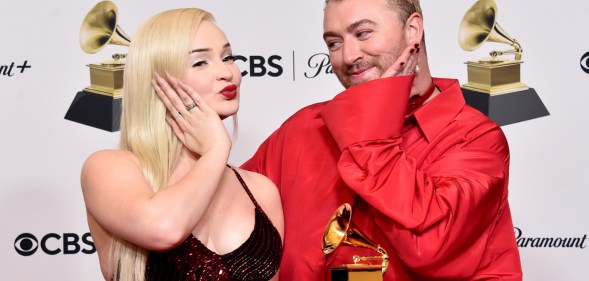 Kim Petras (L) and Sam Smith (R) supported one another through the Unholy backlash.