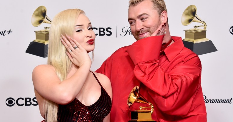 Kim Petras (L) and Sam Smith (R) supported one another through the Unholy backlash.