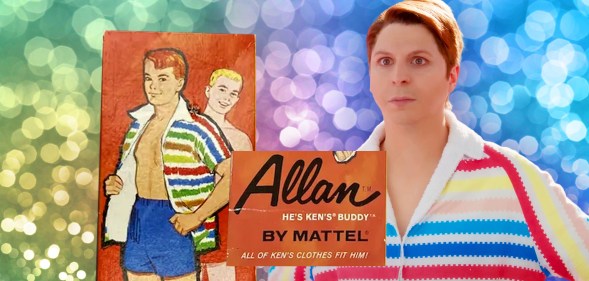 A 1961 advert for Allan, alongside Michael Cera as Allen in Barbie.