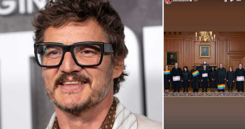 Pedro Pascal (left) and a screenshot from his instagram story