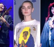 An image consisting of three photos, one of Hozier, one of Sinead O'Connor, one of Kate bush.
