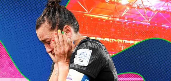 New Zealand player Ali Riley wears rainbow coloured nails