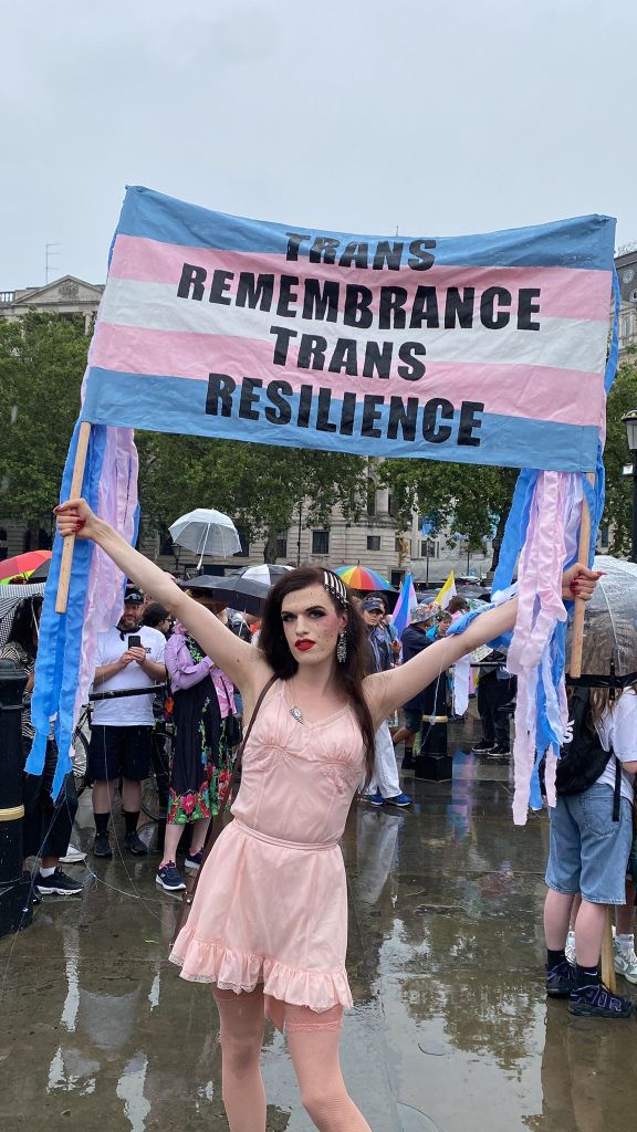 Placards from Trans+ Pride in London.