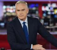 Huw Edwards in the BBC News studio