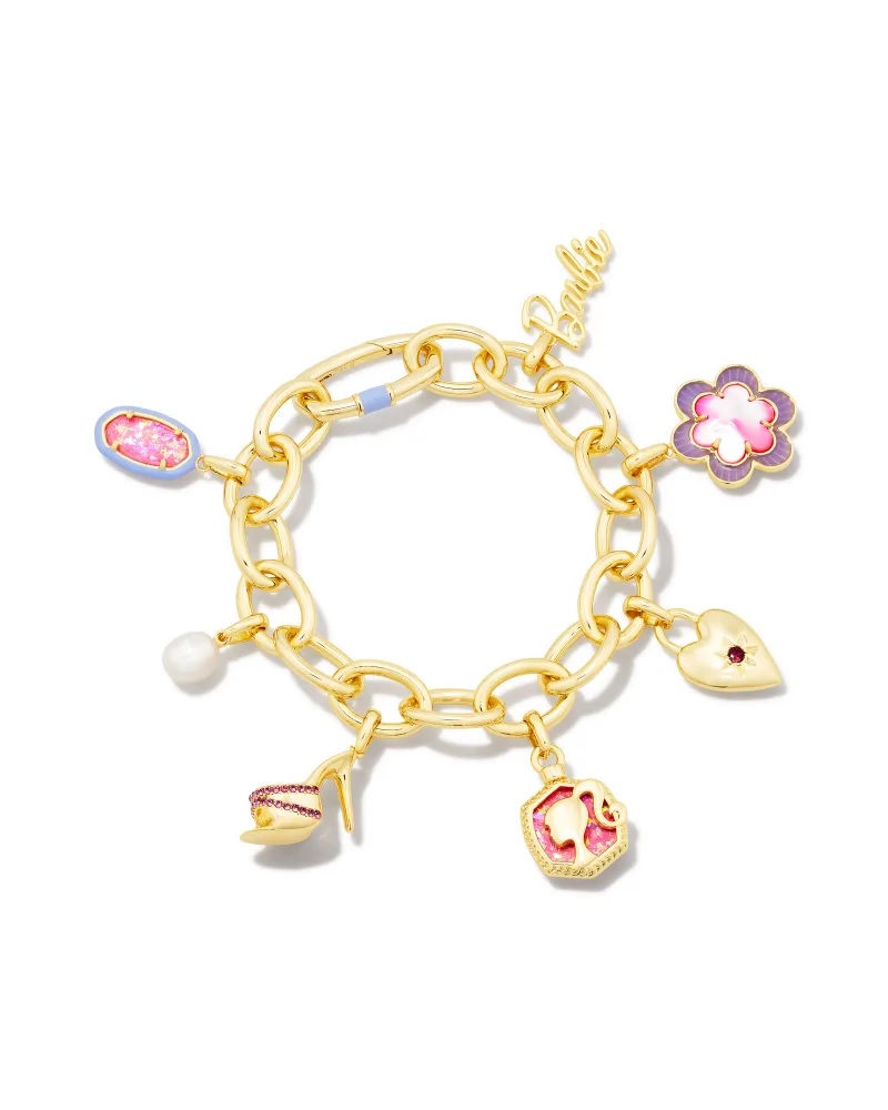 The charm bracelet from the Kendra Scott x Barbie collection.