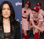 A League of their Own co-creator Abbi Jacobson blames Amazon's 'bulls**t' decision to cancel show amidst major fan backlash. (Getty/Amazon Prime Video)