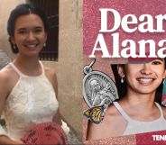 On the left, a photo of Alana Chen. On the right, the cover of new podcast Dear Alana.