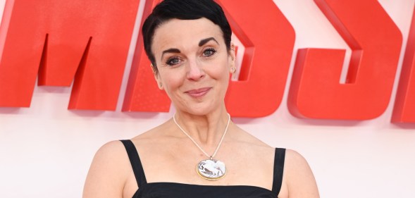 Amanda Abbington responds to accusations of transphobia in seven-minute long Instagram.