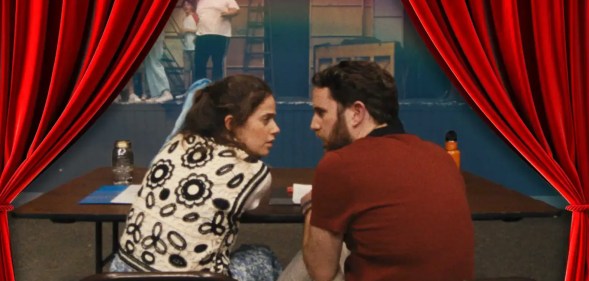 Ben Platt and Molly Gordon in Theater Camp.