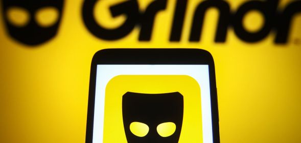 Grindr app on phone