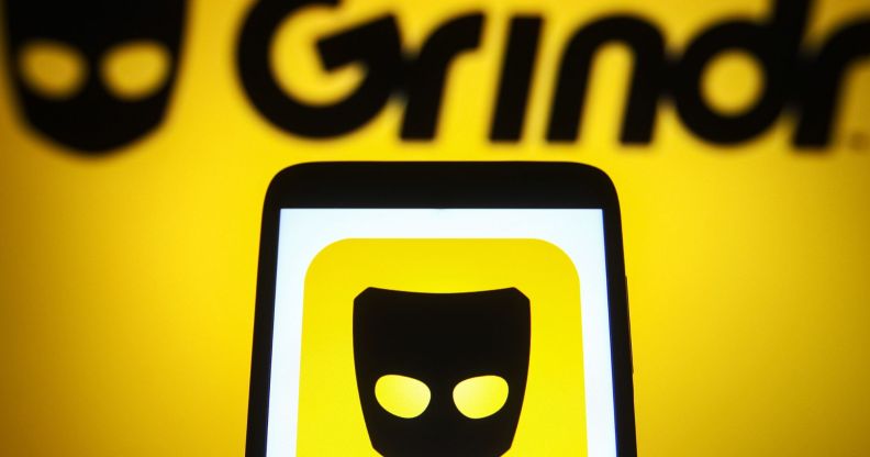 Grindr app on phone