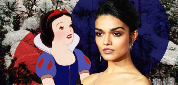 A composite image of Disney's original Snow White (left) and actress Rachel Zegler, who will portray the princess in Disney's live action remake
