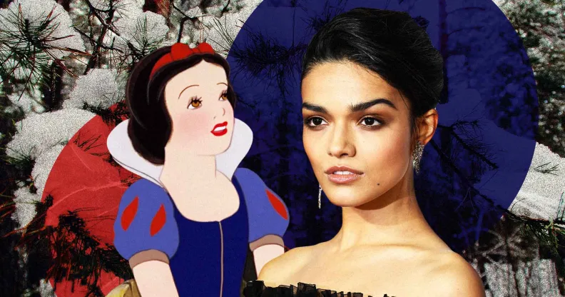 A composite image of Disney's original Snow White (left) and actress Rachel Zegler, who will portray the princess in Disney's live action remake