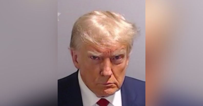 The Atlanta jail mugshot of indicted former president Donald Trump.