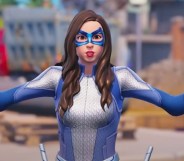 Trans DC superhero Dreamer in Fortnite in a promotional video for the game's LGBTQ+ Pride event Rainbow Royale