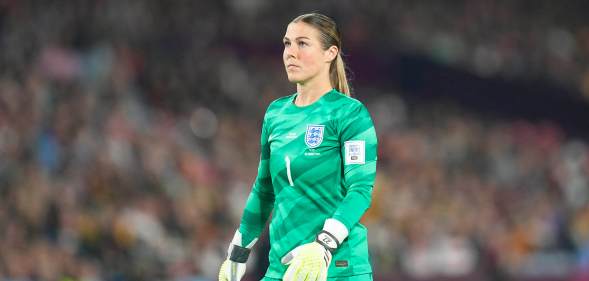 Mary Earps of England looks on during the FIFA Women's World Cup 2023 Final match between Spain and England
