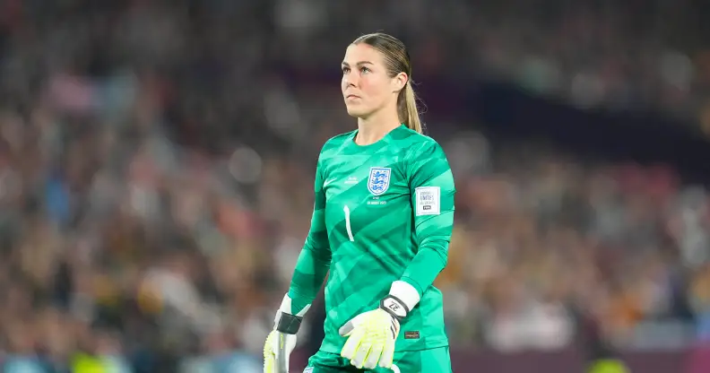 Mary Earps of England looks on during the FIFA Women's World Cup 2023 Final match between Spain and England