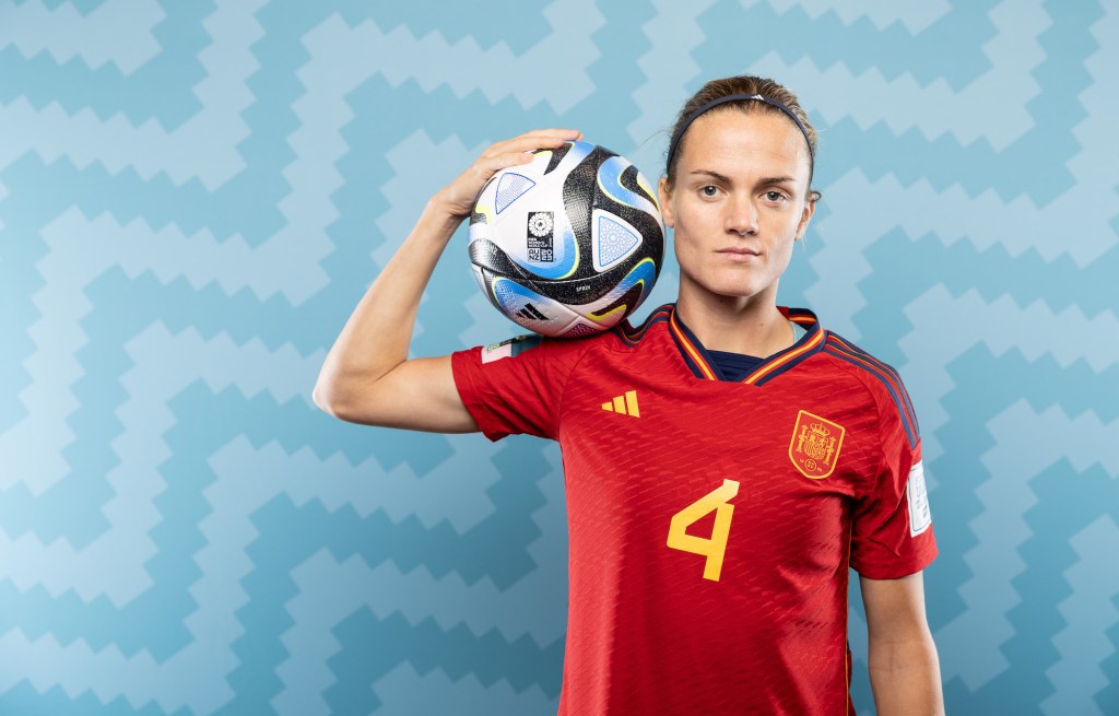 Spain LGBTQ footballer Irene Paredes poses during the official FIFA Women's World Cup Australia & New Zealand 2023 portrait session on July 17, 2023 in Palmerston North, New Zealand. (Photo by Buda Mendes - FIFA/FIFA via Getty Images)