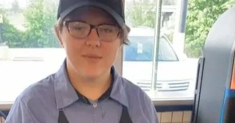18-year-old Jacob Williamson dressed in his work uniform.
