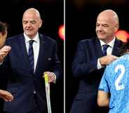 Lucy Bronze appears to snub FIFA boss Gianni Infantino during the 2023 Women's World Cup final's medal ceremony.