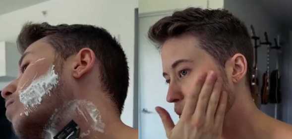 Luke Wesley Pearson promoting razor brand Harry's