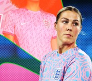 England goalkeeper Mary Earps wearing her Nike Lionesses Women's World Cup kit