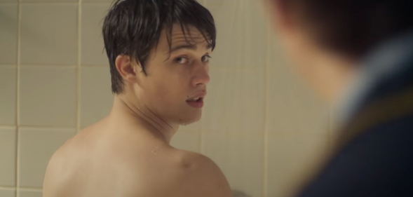 Nicholas Galitzine as closeted gay rugby player Conor Masters in 2016 film Handsome Devil
