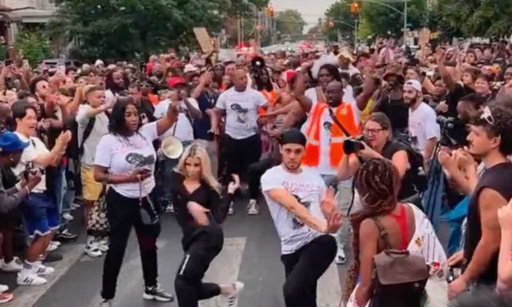 Hundreds of people joined a voguing vigil in memory of O'Shae Sibley