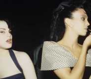 Carmen Xtravaganza (right) at a drag ball in 1988 in Harlem, New York City, New York.