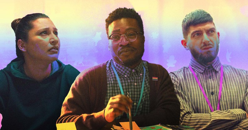 Coach Singh, Mr Ajayi and Mr Farouk are Heartstopper's guiding lights. (Netflix)