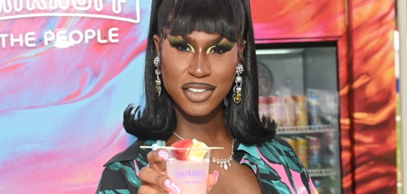 CHICAGO, ILLINOIS - JUNE 25: Shea Couleé partners with Smirnoff for the launch of Show Up, Show Off drag brunch competition at Chicago Pride in the Park on June 25, 2022 in Chicago, Illinois. (Photo by Daniel Boczarski/Getty Images for Smirnoff)