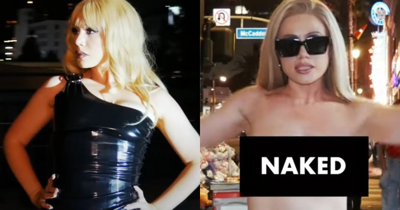 Pop star Slayyyter in her new Erotic Electronic music video.