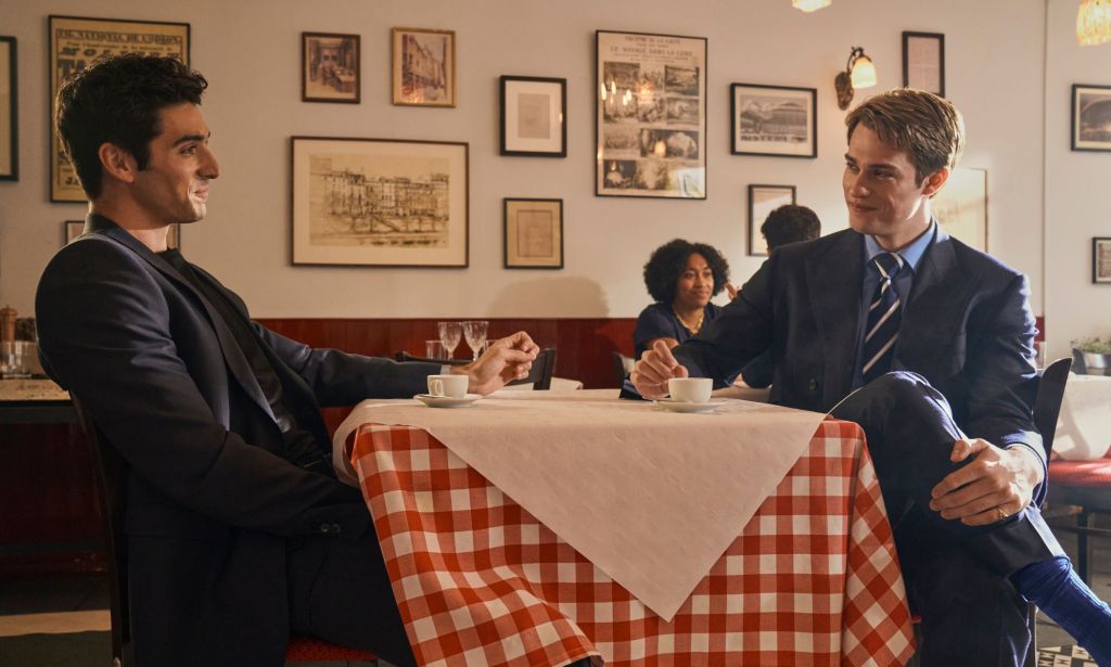 Taylor Zakhar Perez and Nicholas Galitzine as Alex and Henry in Red White & Royal Blue.