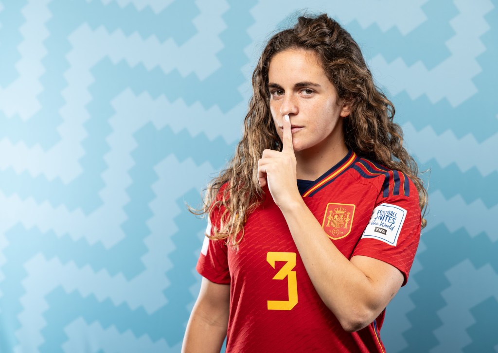 Spain LGBTQ player Teresa Abelleira poses during the official FIFA Women's World Cup Australia & New Zealand 2023 portrait session on July 17, 2023 in Palmerston North, New Zealand. (Photo by Buda Mendes - FIFA/FIFA via Getty Images)