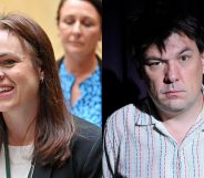 Composite image showing MSP Kate Forbes and comedy writer Graham Linehan