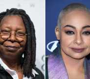 A composite picture of The View's Whoopi Goldberg (left), who was told she had 'lesbian vibes' by Raven-Symoné (right)