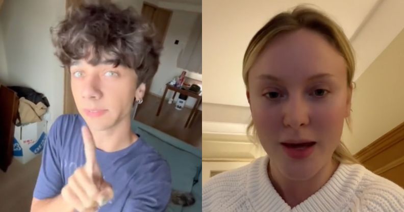 Screenshots from a TikTok video in which singer Zara Larsson responds to jokes about her being homophobic.