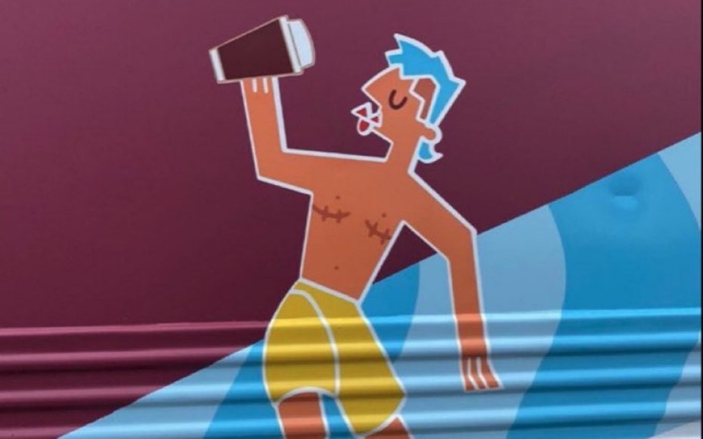 Costa Coffee trans man cartoon