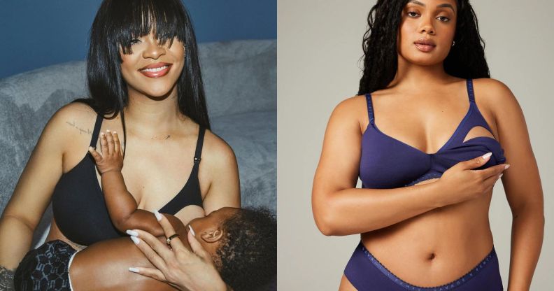 Rihanna debuts the new Savage x Fenty maternity range.
